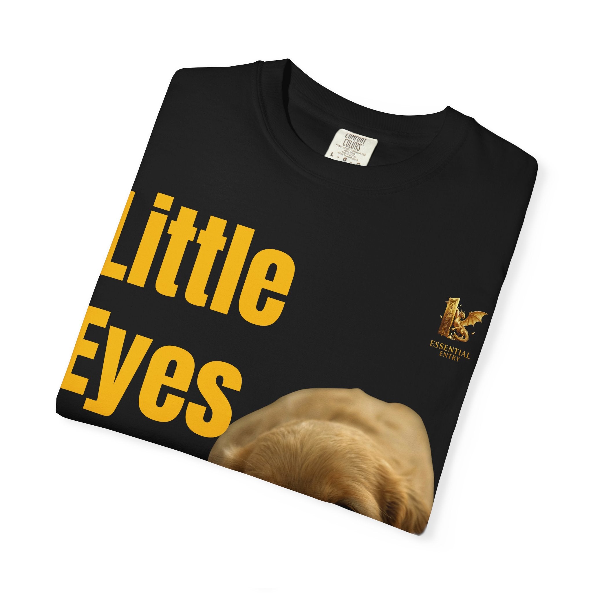 Puppy Dog T-Shirt, Little Eyes Big Love Graphic Tee, Comfort Colors 1717 Cotton