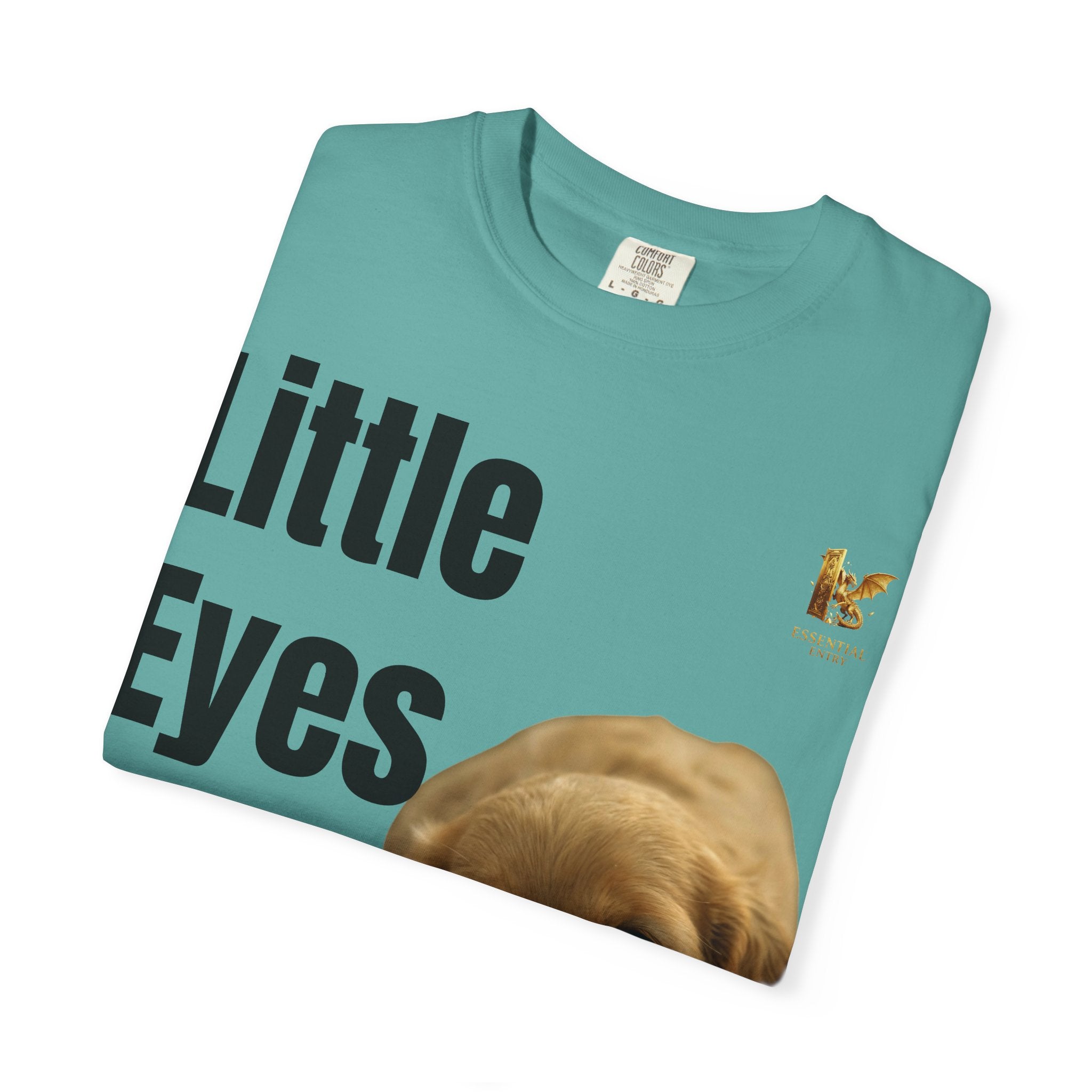 Puppy Dog T-Shirt, Little Eyes Big Love Graphic Tee, Comfort Colors 1717 Cotton