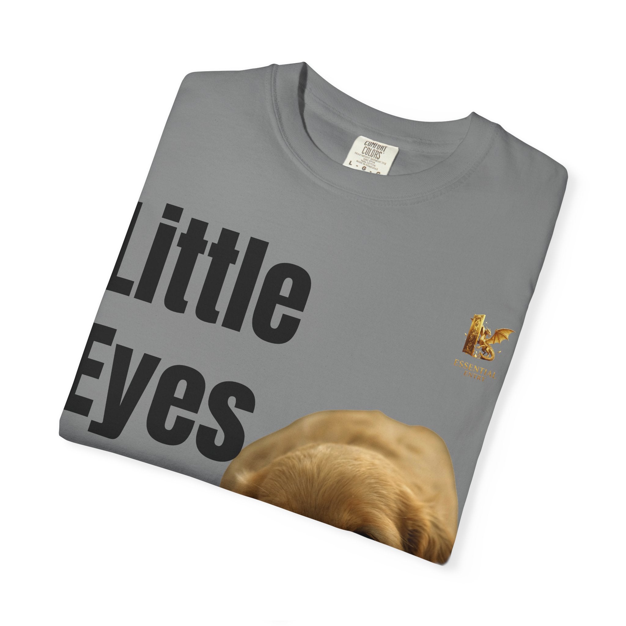 Puppy Dog T-Shirt, Little Eyes Big Love Graphic Tee, Comfort Colors 1717 Cotton