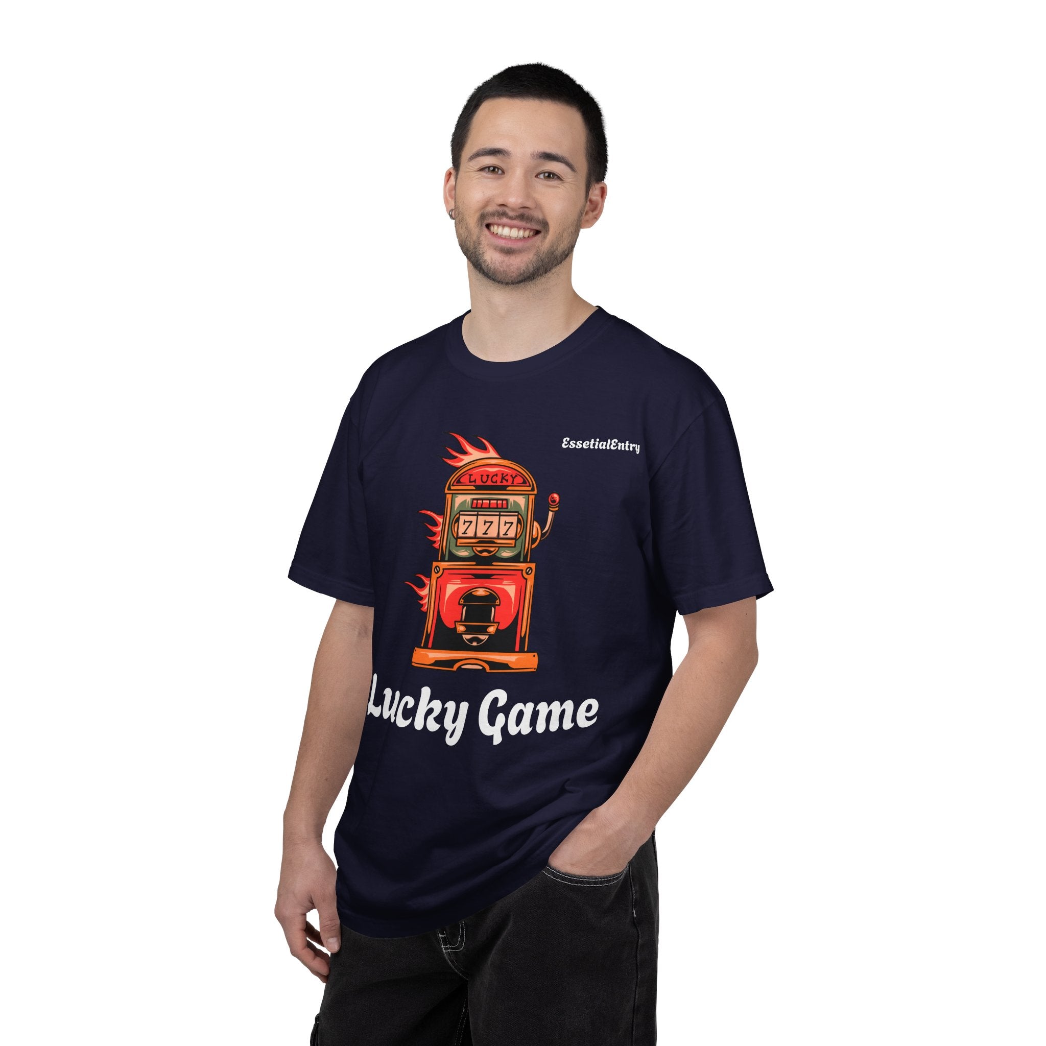Lucky Game 777 T-Shirt | Retro Slot Machine Graphic | Essential Entry||Unisex Garment-Dyed T-shirt