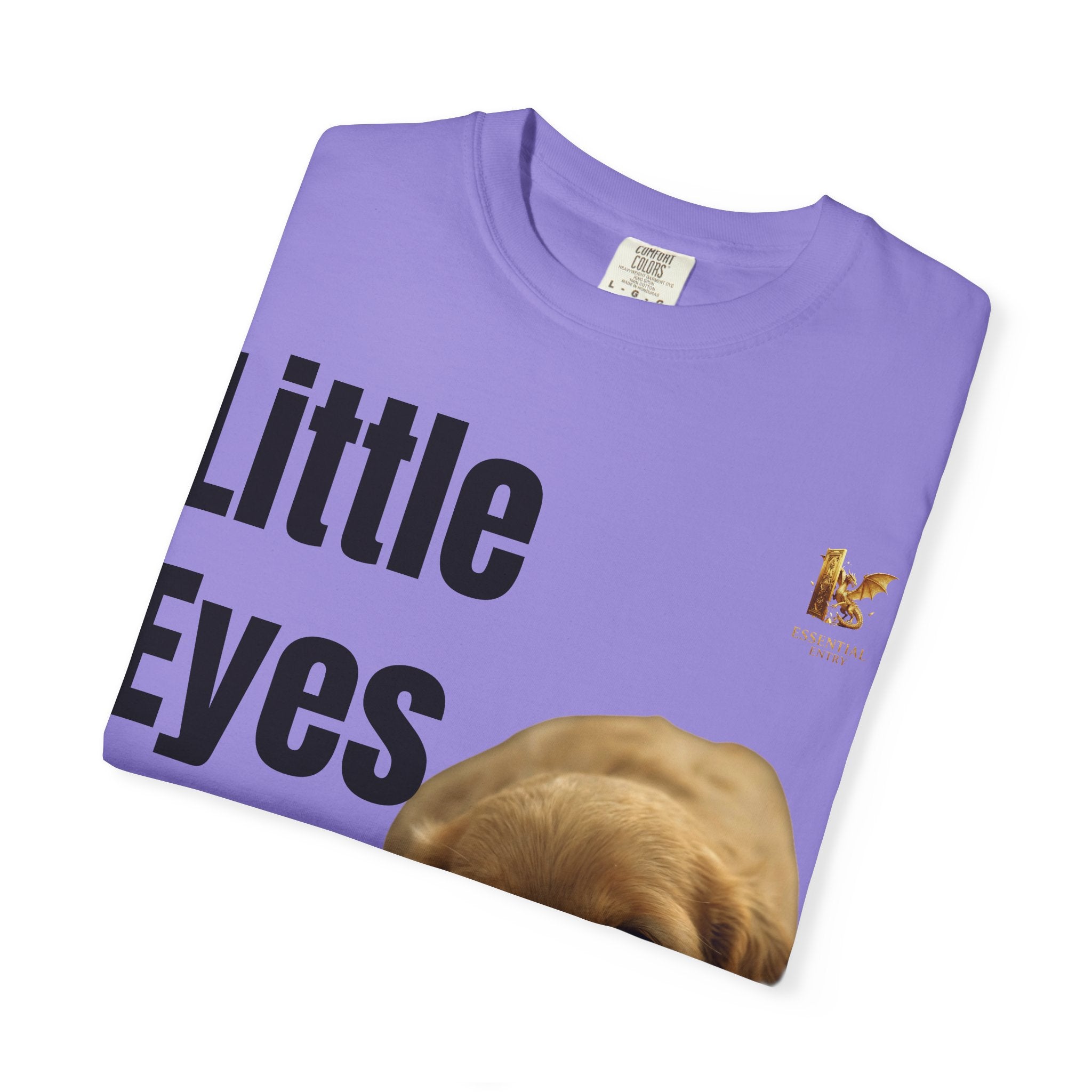 Puppy Dog T-Shirt, Little Eyes Big Love Graphic Tee, Comfort Colors 1717 Cotton