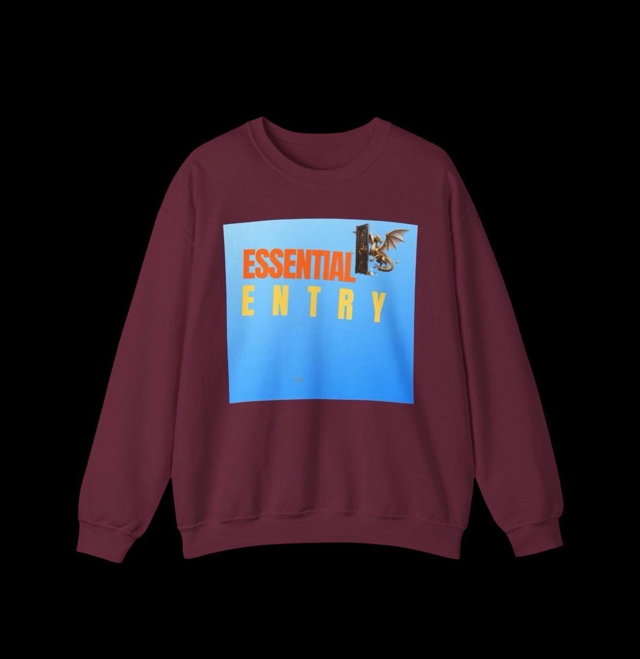 EssentialEntry Dragon Graphic Sweatshirt | Unisex Cotton Blend Streetwear