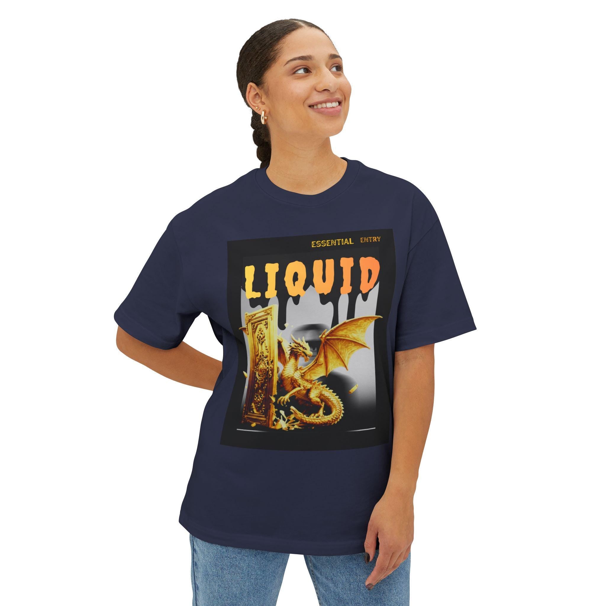 Liquid Dragon Port || Unisex Oversized Boxy Tee