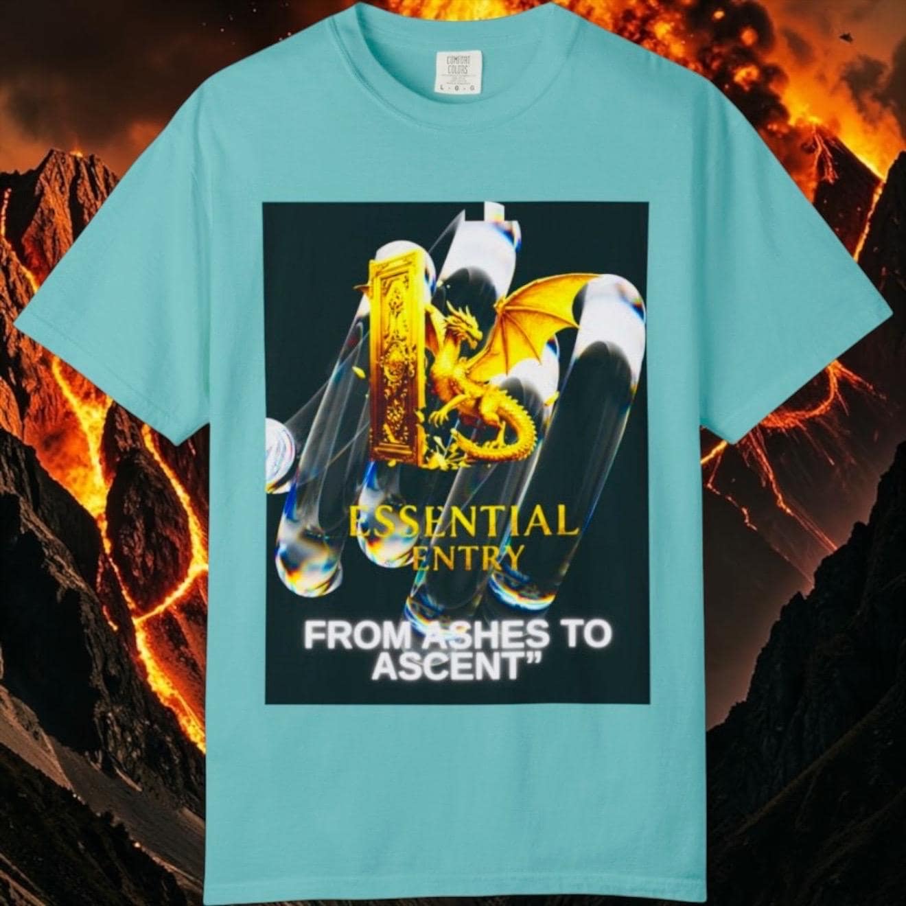 From Ashes to Ascent Dragon Graphic Tee – Cotton Motivational Apparel