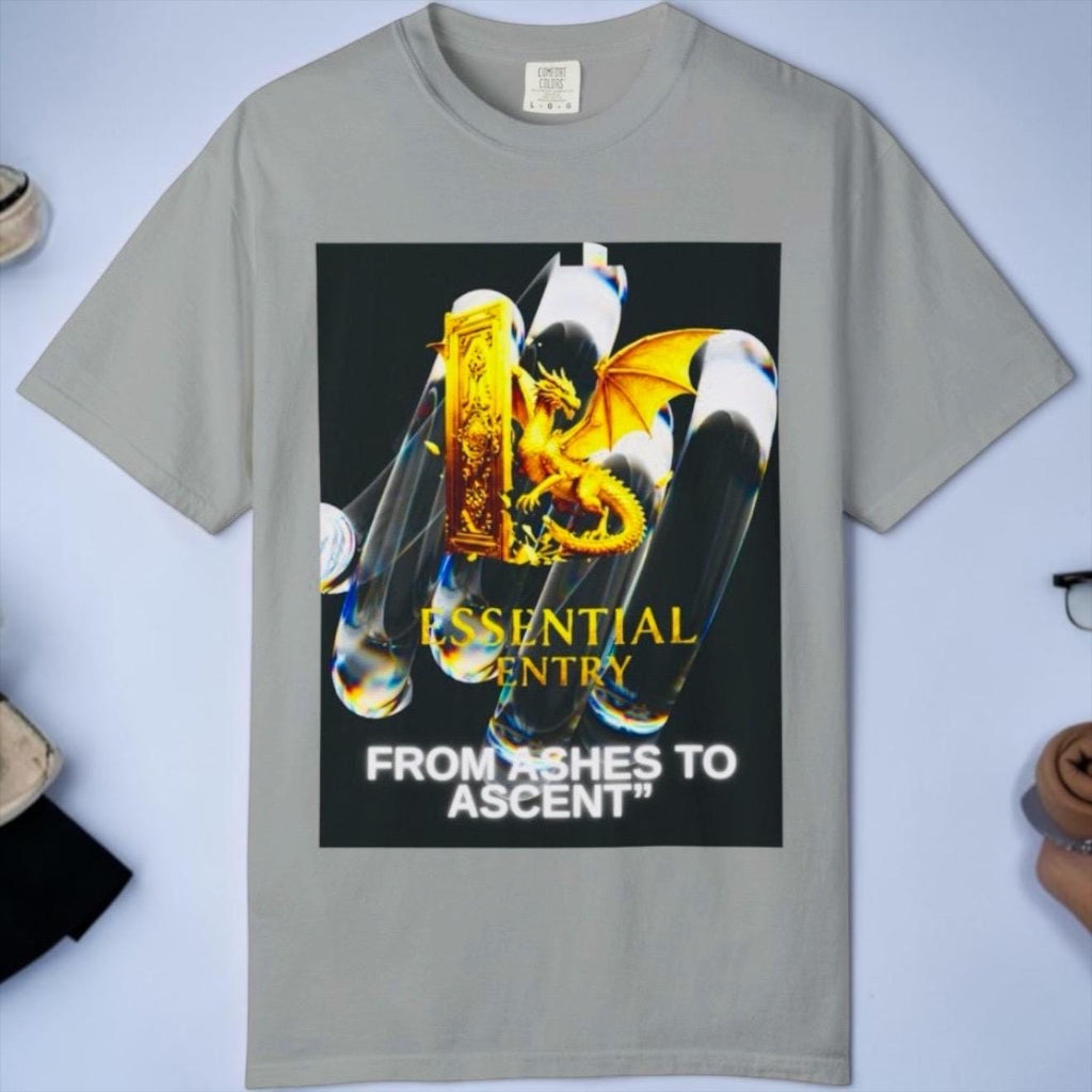 From Ashes to Ascent Dragon Graphic Tee – Cotton Motivational Apparel