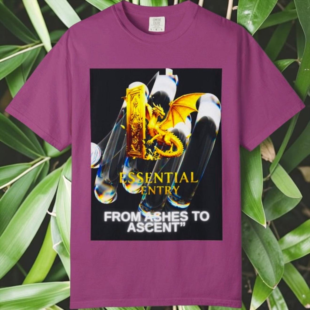 From Ashes to Ascent Dragon Graphic Tee – Cotton Motivational Apparel