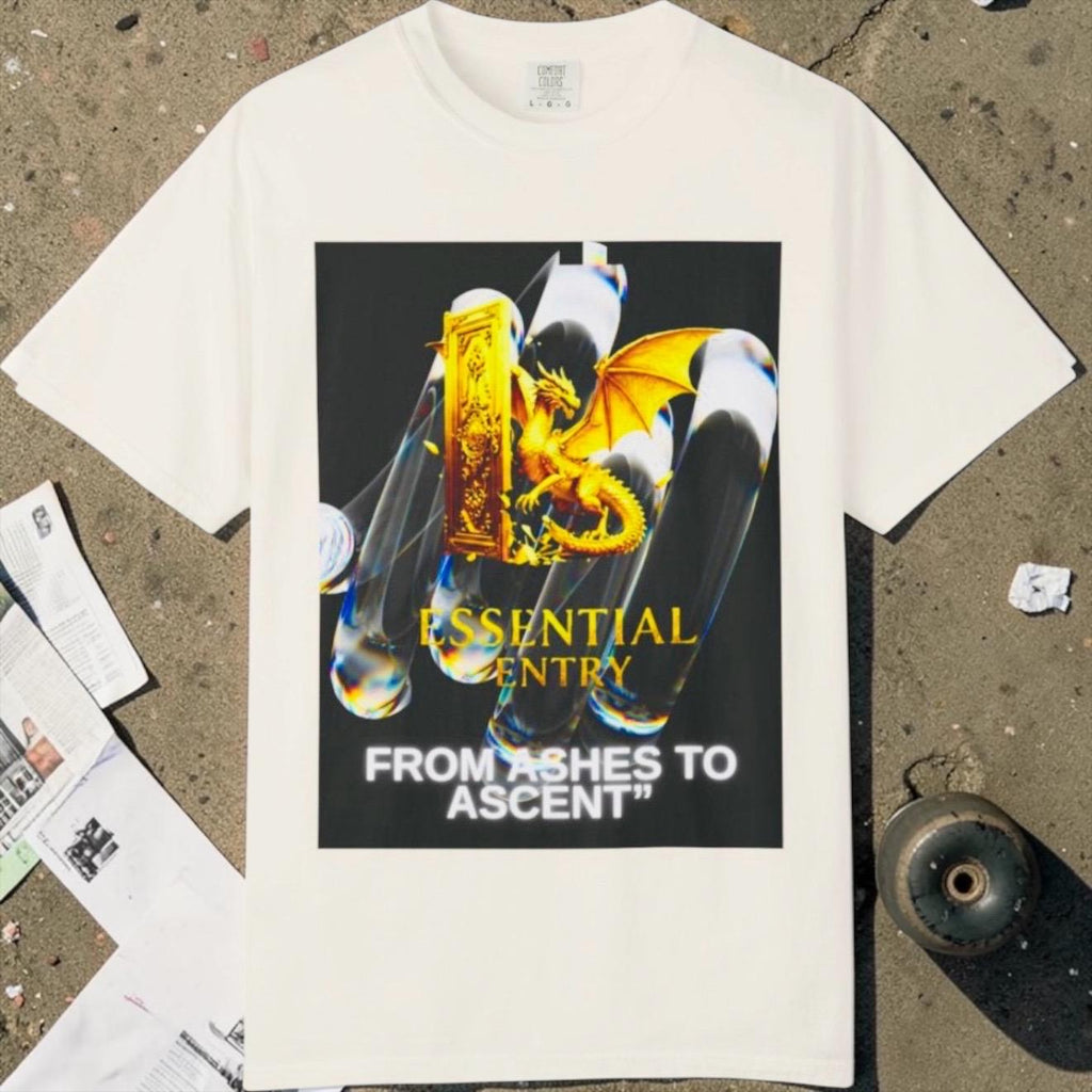 From Ashes to Ascent Dragon Graphic Tee – Cotton Motivational Apparel