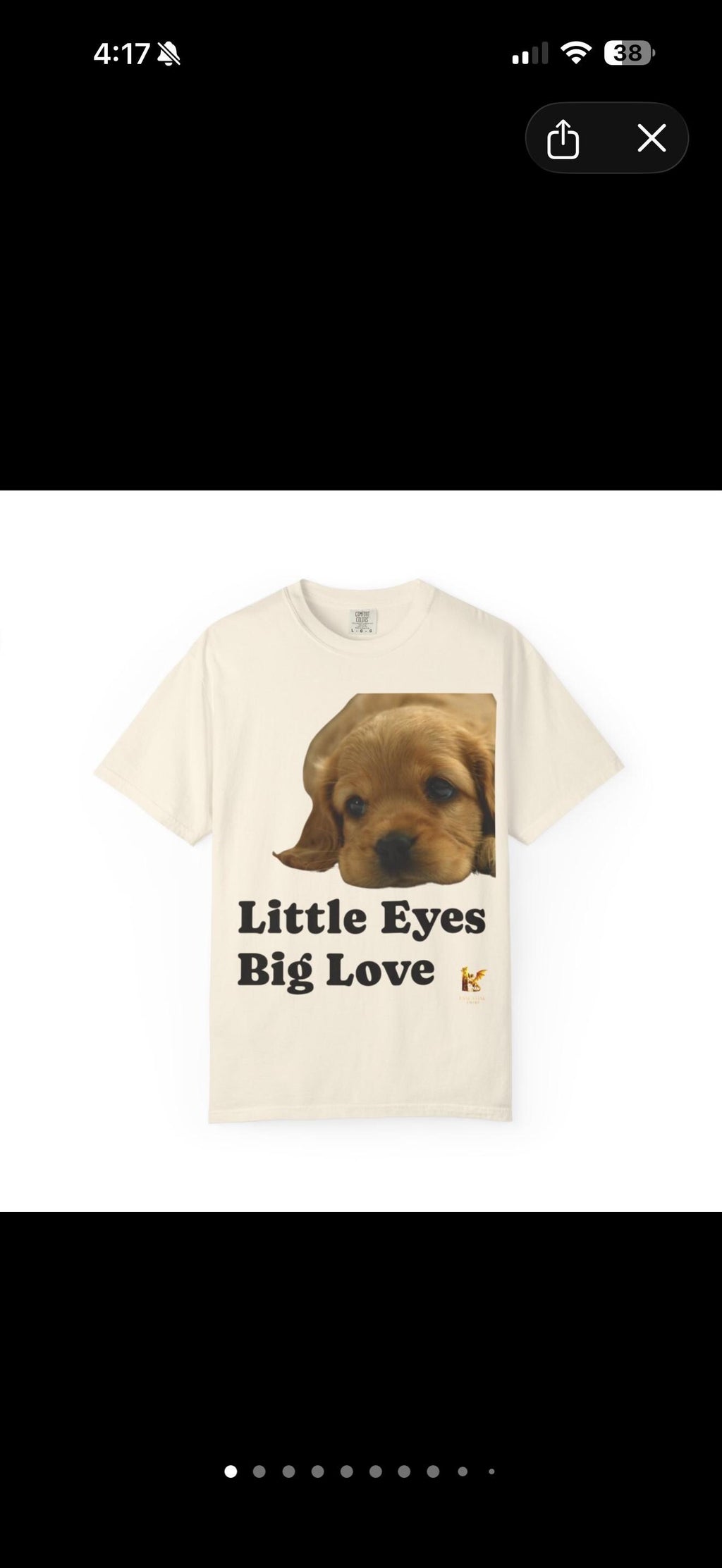 Puppy Dog T-Shirt, Little Eyes Big Love Graphic Tee, Comfort Colors 1717 Cotton