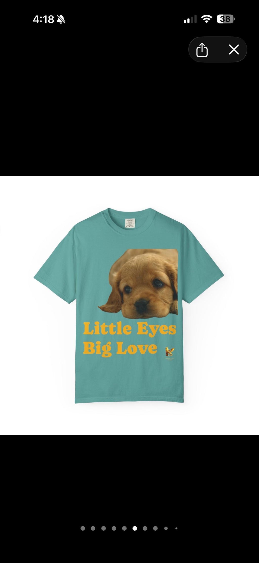 Puppy Dog T-Shirt, Little Eyes Big Love Graphic Tee, Comfort Colors 1717 Cotton