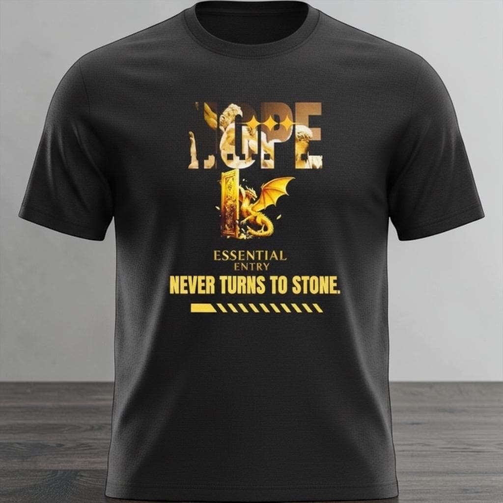 Hope Never Turns to Stone Dragon Tee – Essential Entry Motivational T-Shirt”