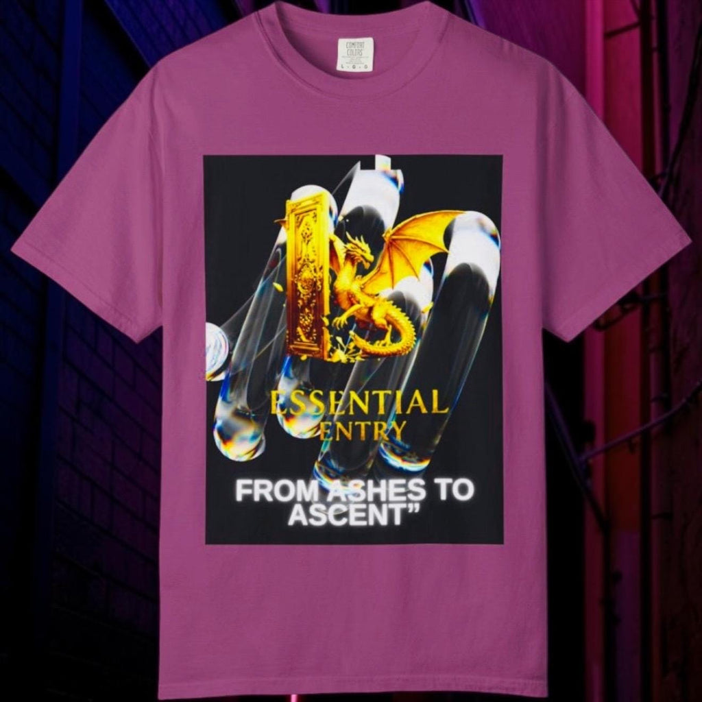 From Ashes to Ascent Dragon Graphic Tee – Cotton Motivational Apparel