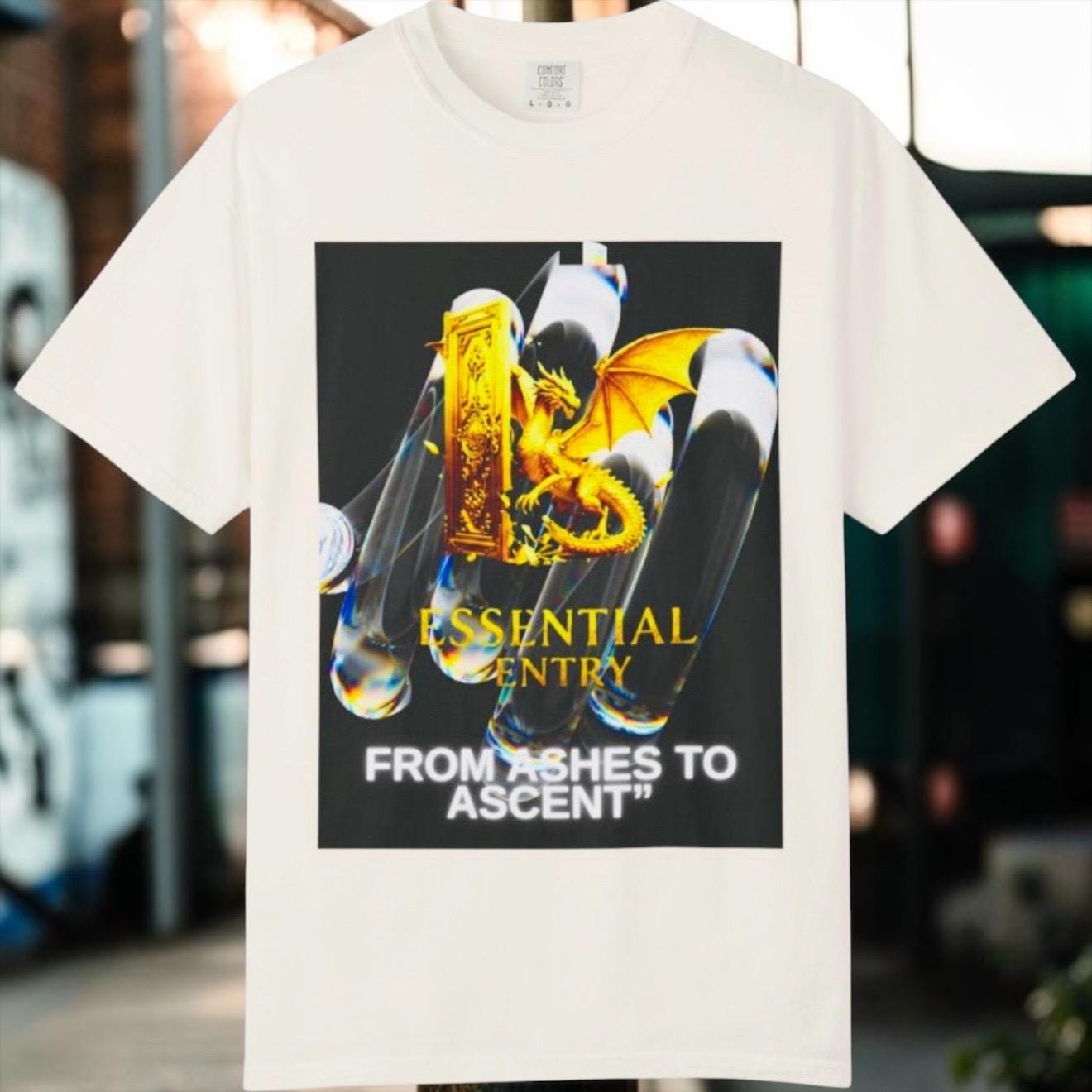 From Ashes to Ascent Dragon Graphic Tee – Cotton Motivational Apparel