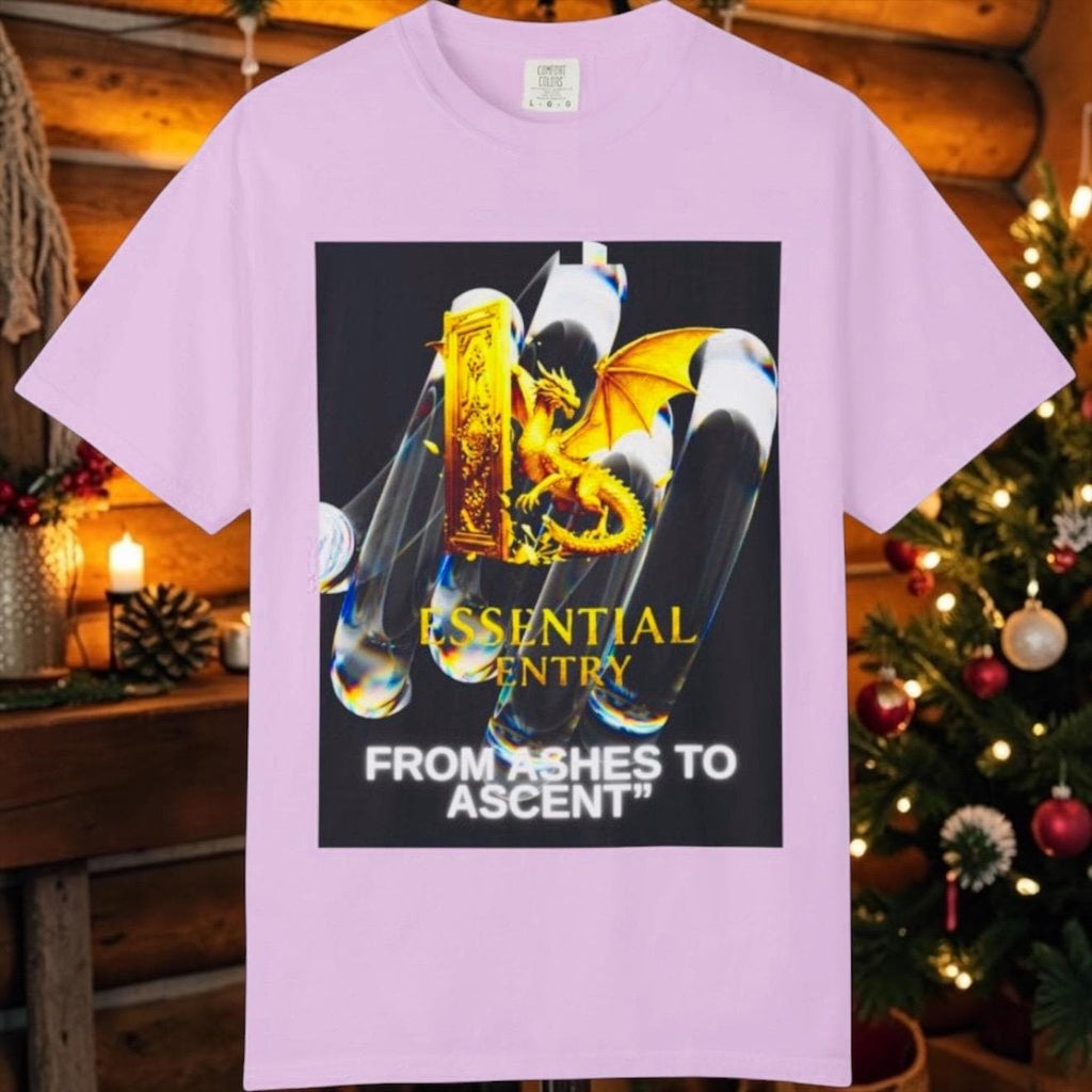 From Ashes to Ascent Dragon Graphic Tee – Cotton Motivational Apparel