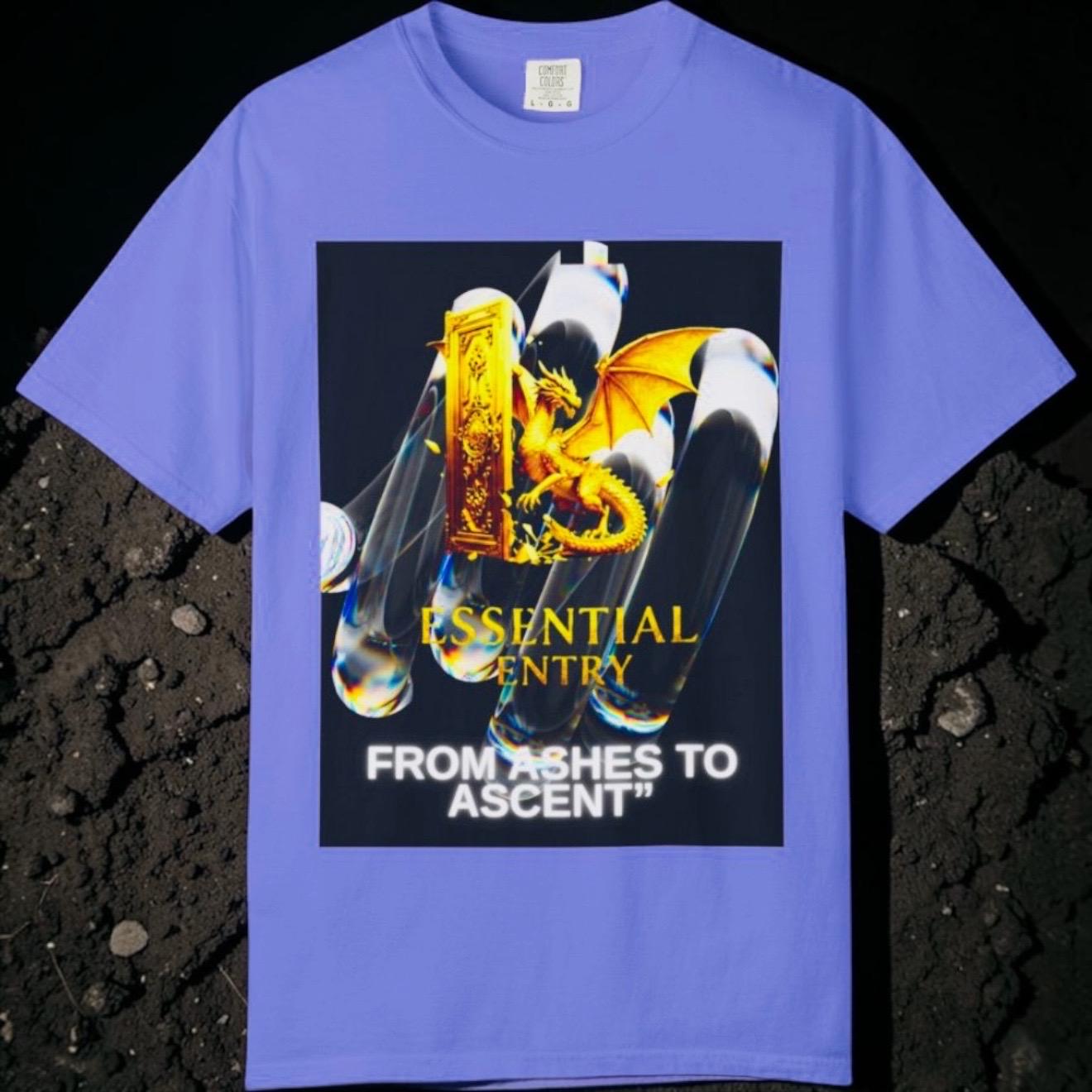 From Ashes to Ascent Dragon Graphic Tee – Cotton Motivational Apparel