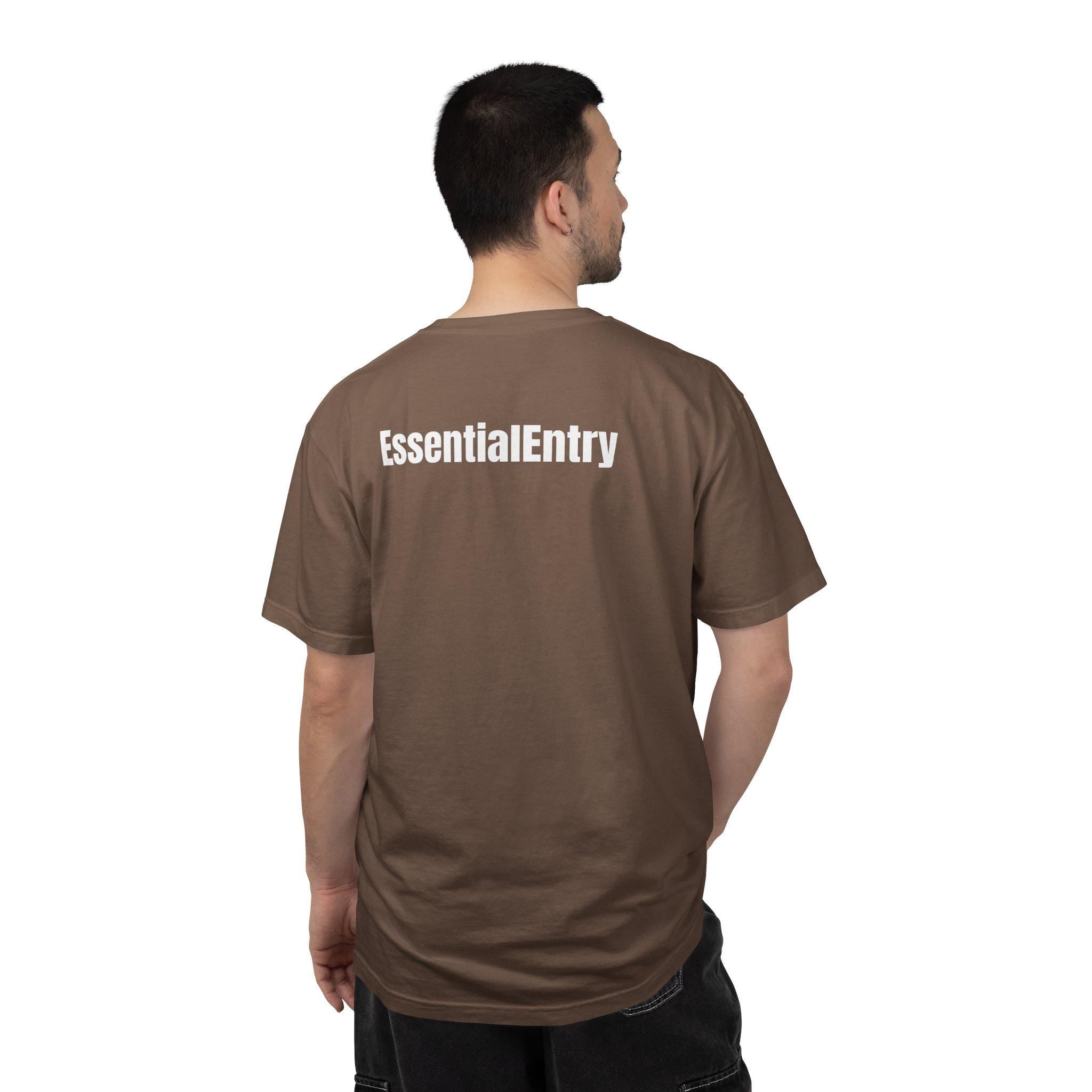 Brown Puppy Checkered T-Shirt | Red Heart Dog Tee (Garment-Dyed)